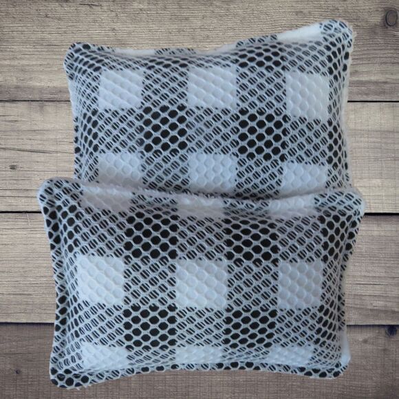 Reusable Kitchen Sponge, Set of 2, Black and White Check Dish Scrubby - Picture 4 of 4